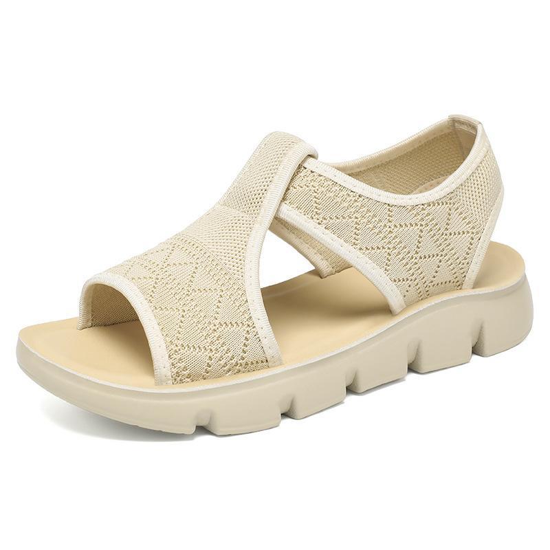 Shoes Women's Summer New Hollow Breathable Women's Sandals Sandal Soft Sole Comfortable Mother Shoes Foreign Trade Women's Shoes