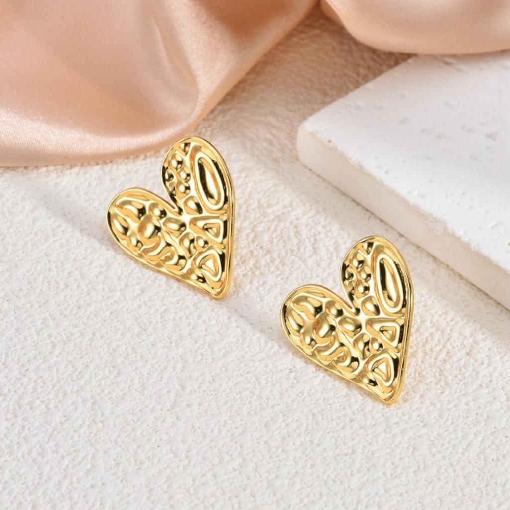 1 пара Стильные Серьги-гвоздики 304 Нержавеющая Сталь с Покрытием 18K Золотом Сердце Цветок Бабочка Морская Звезда Для Женщин Подарок