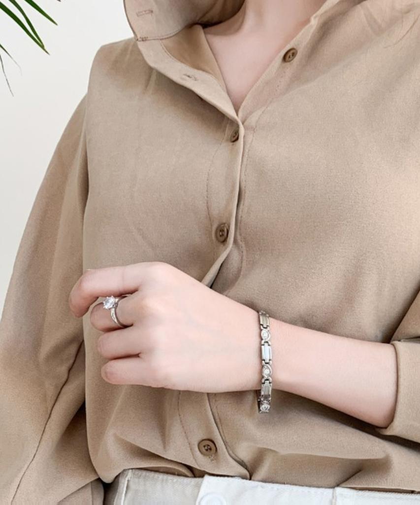 Sabona London 303 Lady Executive Silver Gem Magnet Bracelet