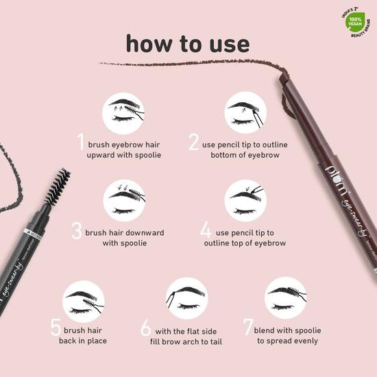 Plum Eye-Swear-By Brow Definer - Ash Black | Наращиваемый пигмент | С витамином E | 100% веганский продукт и не тестируется на животных