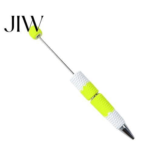 Novelty Rainbow Pens DIY Beadable Pen, Colorful Fancy Beaded Crafting Ballpoint Gift for Students, Party Favors, Creative Office Supplies Decorative
