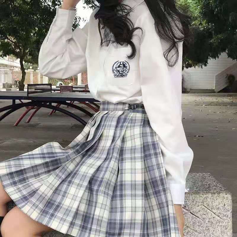 3 шт., комплект женской школьной формы в стиле аниме, летняя куртка-рубашка с длинными рукавами JK и костюм с юбкой