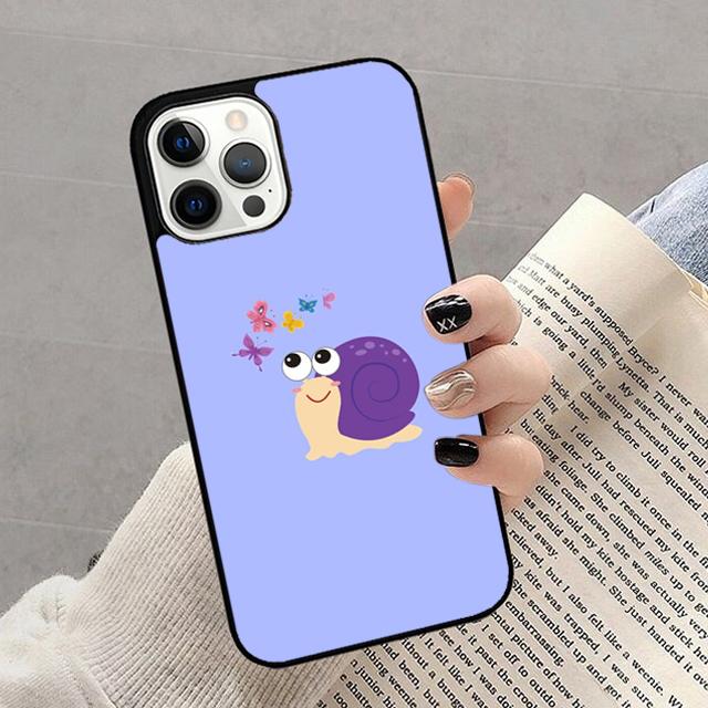 Autumu Cartoon Animal Snail Phone Case Cover for iPhone 16 15 12 mini 11 13 14 Pro Max SE 2020 Apple 6S 7 8 Plus Coque
