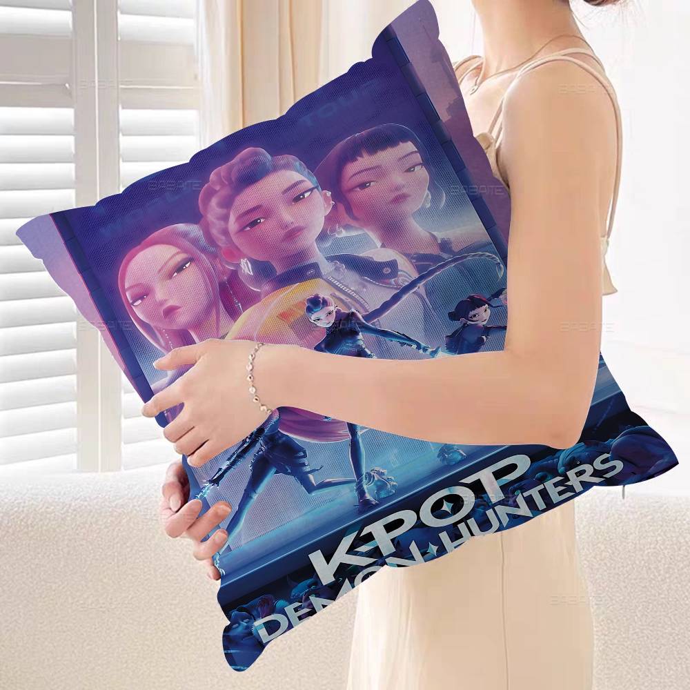 Аниме K-Kpop Охотники на демонов Наволочка Чехол для диванной подушки Украшение для дома Подарок ребенку