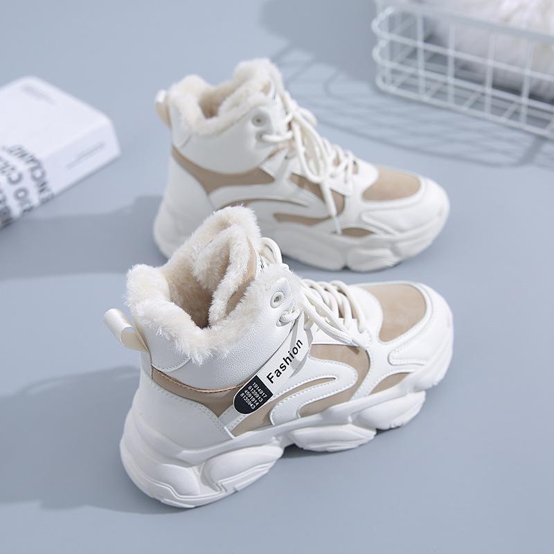 Зимние женские теплые кроссовки на платформе зимние ботинки полусапожки женские повседневные плюшевые туфли хлопковые женские ботинки Zapatos Mujer