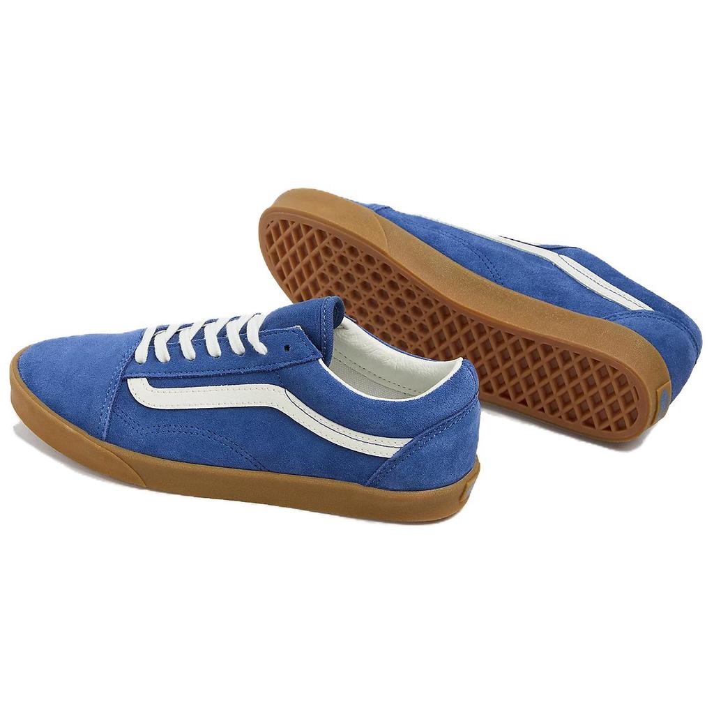 Vans Old Skool Lowpro Темно-синие с резиновой подошвой Мужские кроссовки Резиново-коричневые VN000D0ENGM
