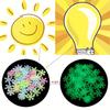 50pcs Luminescent Snowflake Wall Stickers, Mini Christmas Snowflake Star Luminous Ceiling Wall Decoration, Suitable For Home Bedroom Decoration
