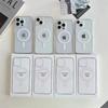 Для Magsafe Магнитный Беспроводной Зарядки Чехол Для Телефона Для iPhone 16 15 14 13 12 11 ProMax mini X XR XS 7 8Plus Прозрачный Чехол