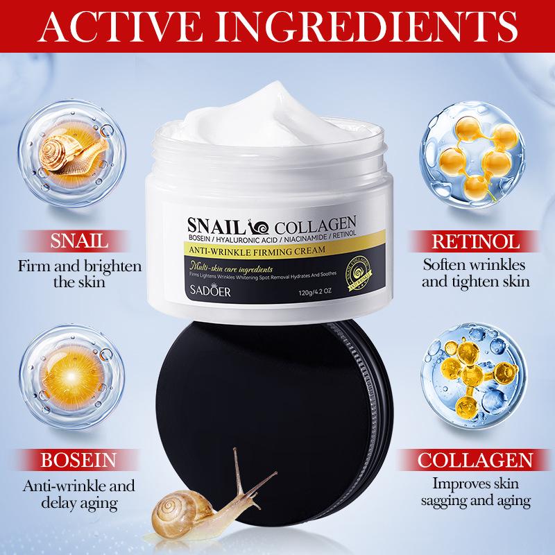Крем против морщин с экстрактом улитки SADOER Collagen Firming Moisturizing Firming Cream