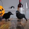 Halloween Black Crow Decoration Realistic Feathered Crow Prop Artificial Fake Raven Birds for Yard Tree Garden Patio Indoor Outdoor