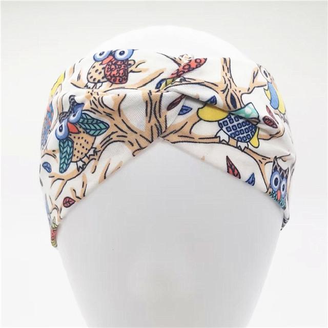 Bohemian Headband Women Boho Elastic Hairbands Sport Turban Head Wrap Cotton Bandage Beach Party Holiday Hair Accessories Fashion Summer