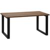 Rectangular Coffee Table Industrial Style Living Room Table Metal Legs And Wood Effect Top 100 X 60 X 50 Cm