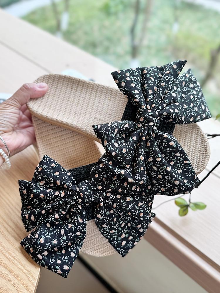 Fashion Shoes Women Ladies' Slippers Butterfly-Knot Soft Massage Rubber Floral Slides Butterfly-knot  Shoes Women Butterfly-Knot Ladies