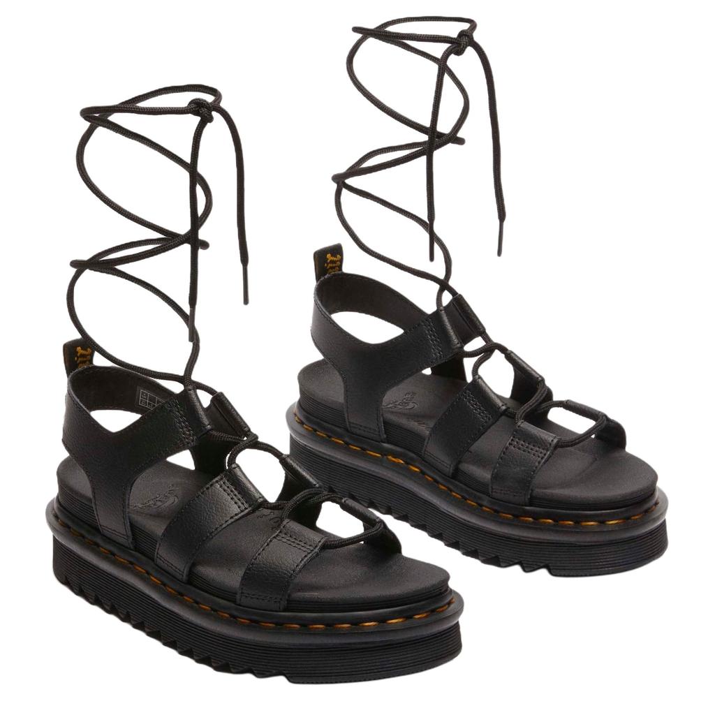 (WMNS) Dr. Martens Nartilla Athena Leather Gladiator Sandals 'Black' Women's 31617001