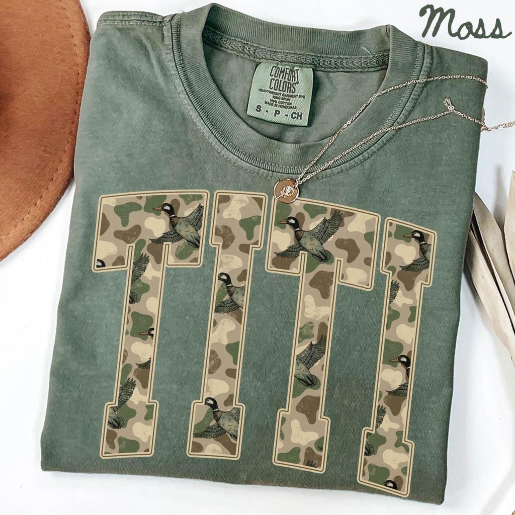 Футболка Duck Camo Titi Comfort Colors, Футболка для тети, Подарки на День матери, Футболка для сестры, Футболка для новой тети