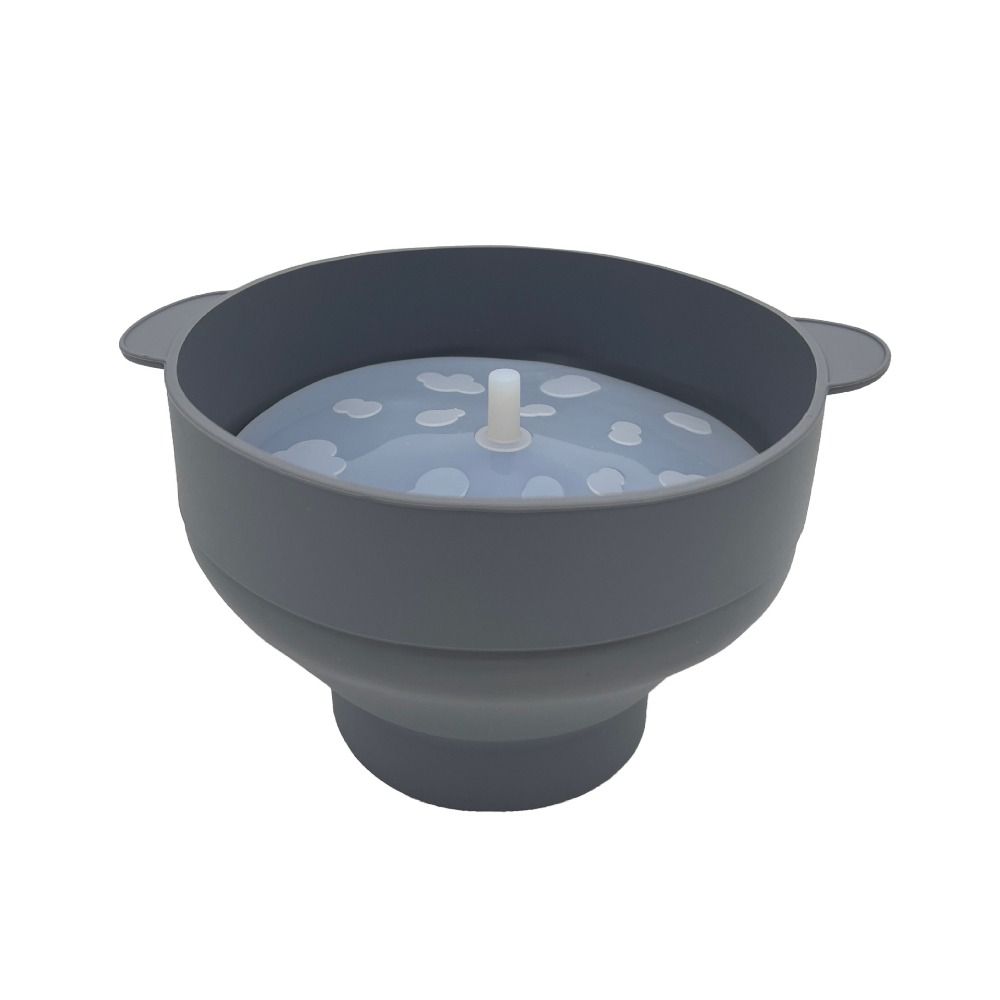 Silicone Microwave Popcorn Bowl Bucket DIY Fruit Dish Popcorn Maker with Lid Chips  Christmas