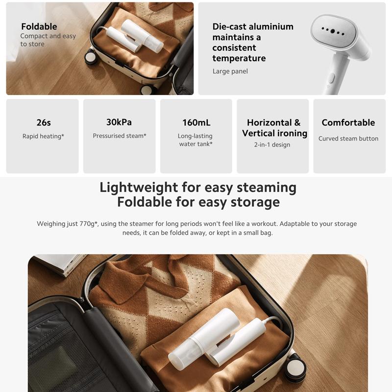Xiaomi Portable Handheld Garment Steamer 2 Hanging Iron