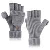 Gloves for Women In Winter Warm Gloves Knitted with Velvet Half Finger Flip Gloves Student Riding Bike Writing Finger Exposed Gloves Men
