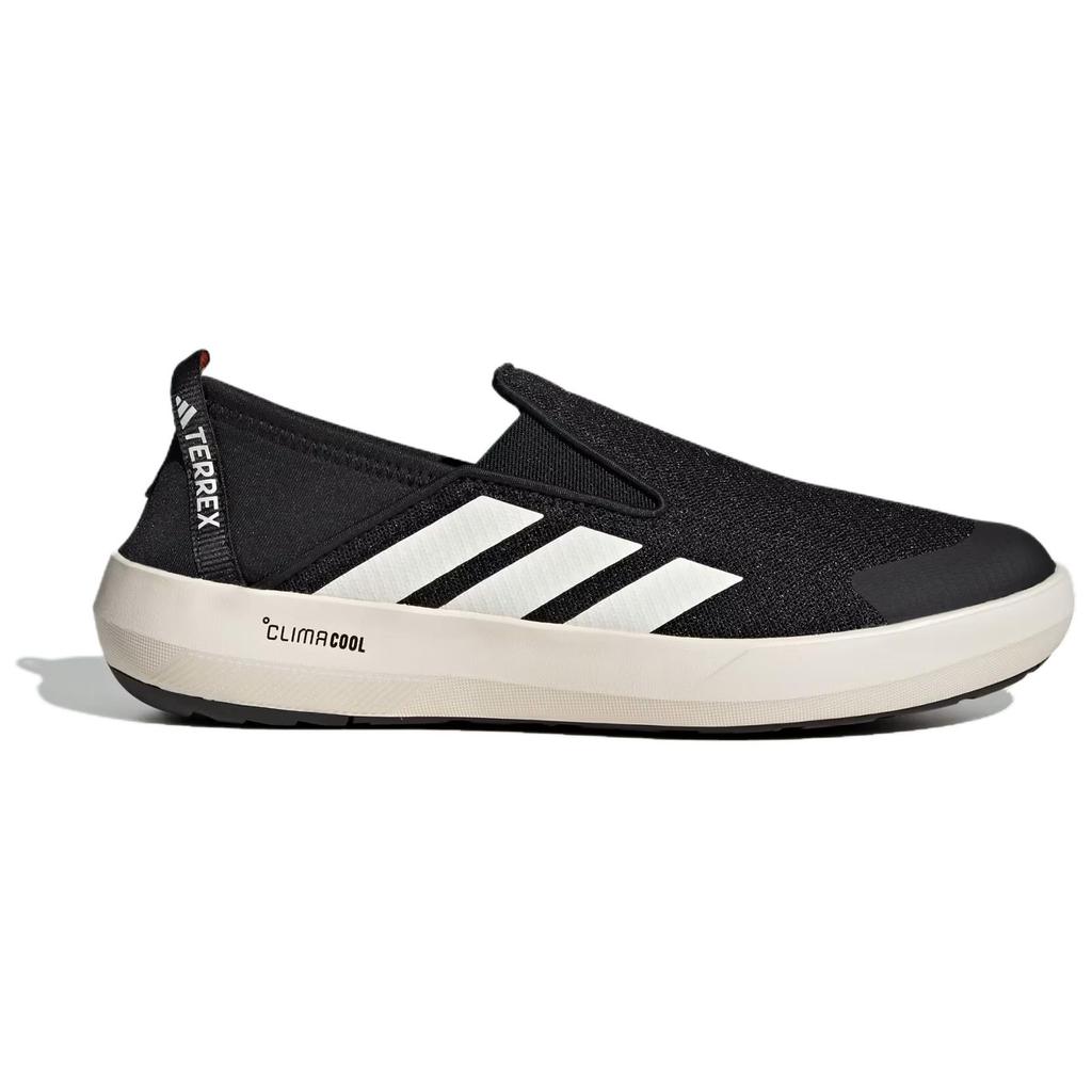 adidas Terrex Boat Slip-On Climacool Черный Основной Меловой Белый Полу Ударный Оранжевый Унисекс JI3502