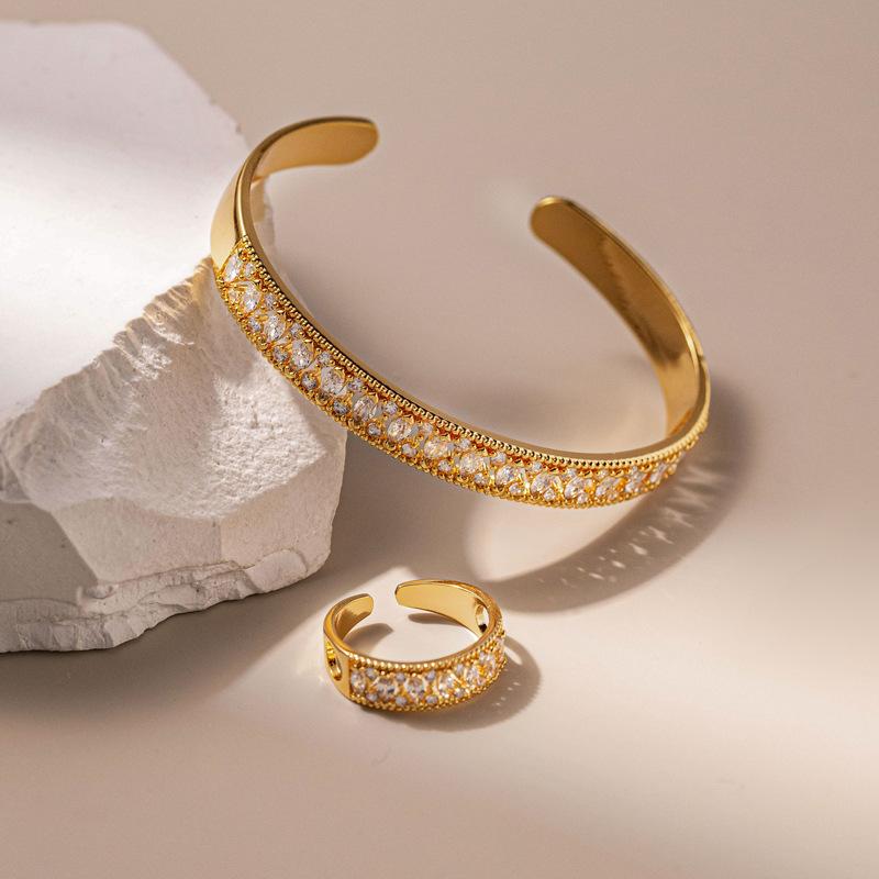 Her Lab | Кольцо с полым цирконом, индивидуальное легкое роскошное ювелирное кольцо