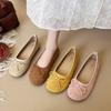 Fashion French Suede Bow Ballet Shoes Spring and Summer New Gentle 1 Slip-on Soft Face Women's Flat Shoes Trendy