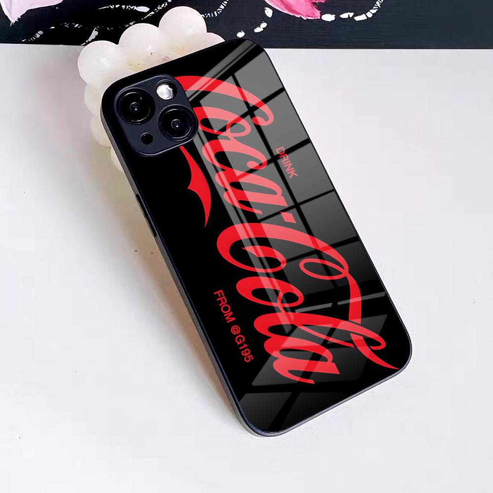 Чехол для телефона A-coca-ES C-colaES Напиток Для IPhone 17 Pro Max 16 15 14 Pro Max 13 11 X Xs Xr 8 7Plus Стеклянная Крышка