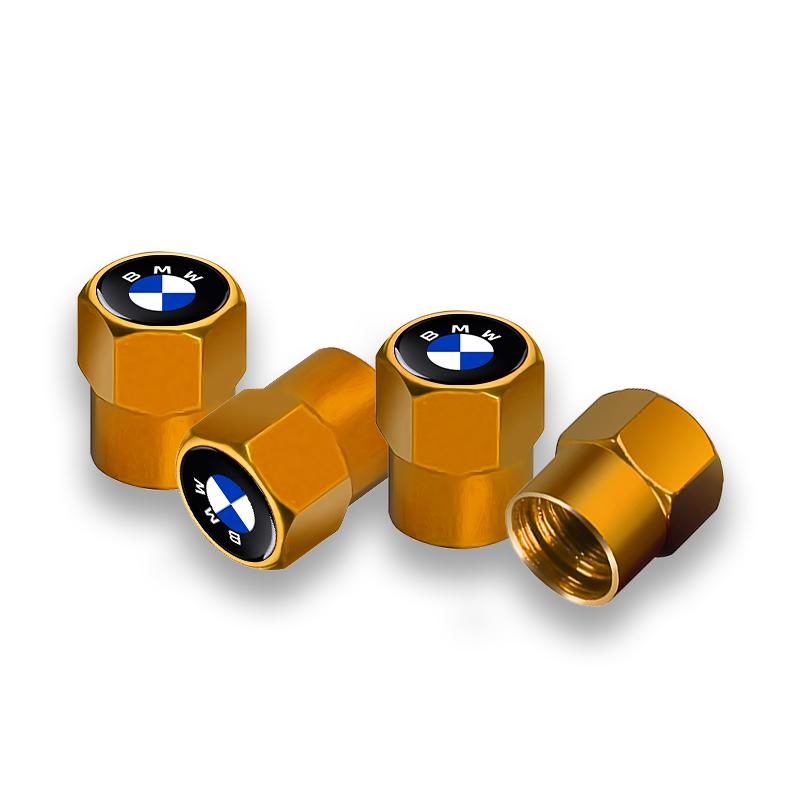 For BMW 1 W E82 4PCS Aluminum Alloy Car Wheel Tire Valve Cap Stem For BMW 50th Kith F30 F10 E90 E46 E60 E70 E39 E36 E87 X7 E92 E91 E28 X3 X1
