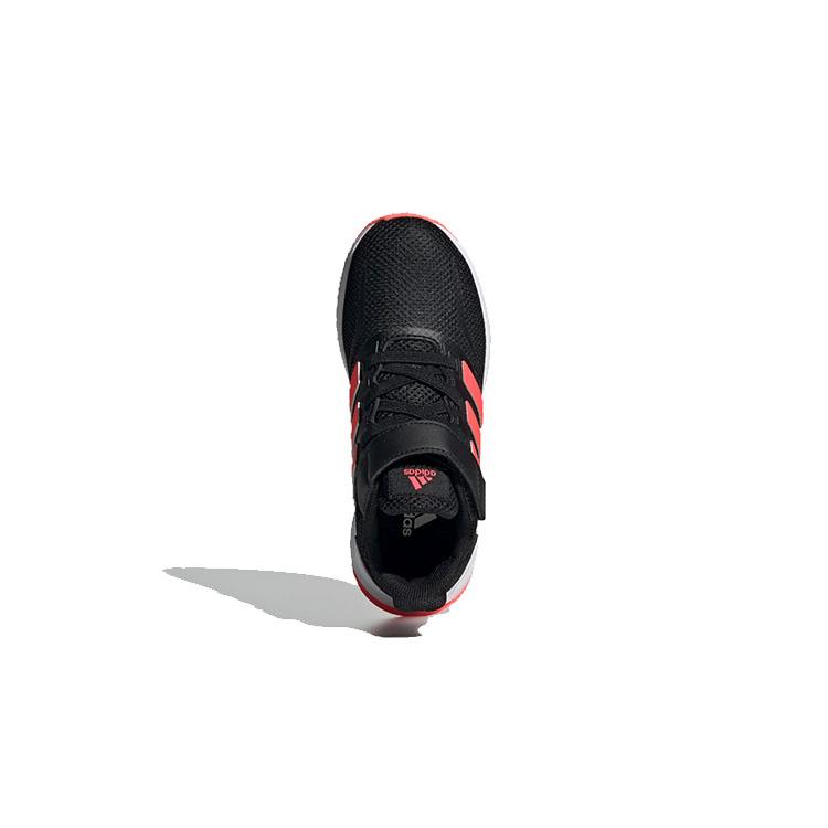 adidas Детские кроссовки для бега Neo Runfalcon 1.0, дышащие, низкие, из синтетической кожи, черные с красным, для детей 3-7 лет, FW5138