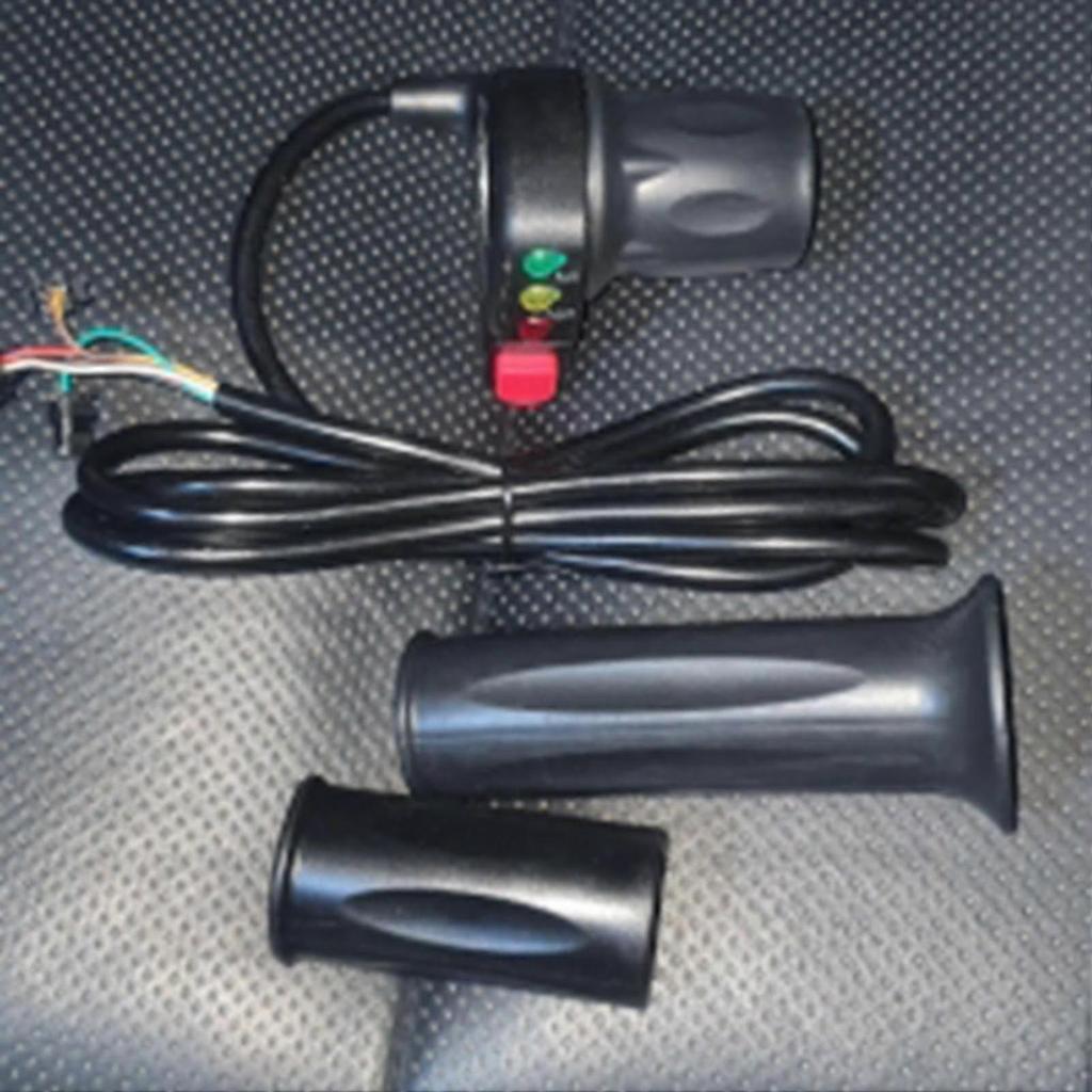 36/48v Electric Bike Throttle With Switch Power Display Self-locking Mountain Bike Speed Control Handle Bar Bike Accessories-ha