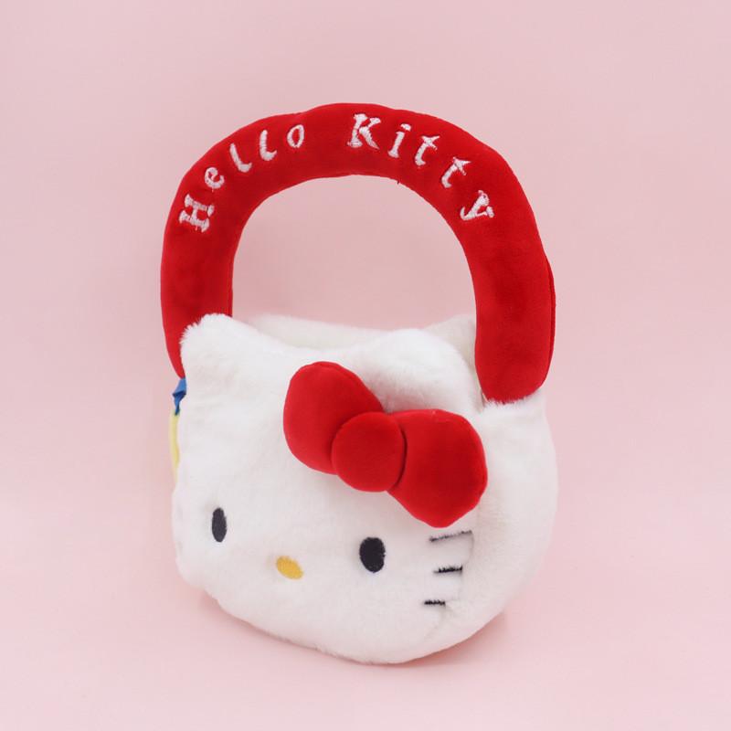 Милый плюшевый рюкзак Hello Kitty с мягким коротким ворсом для девочек и коллекционеров