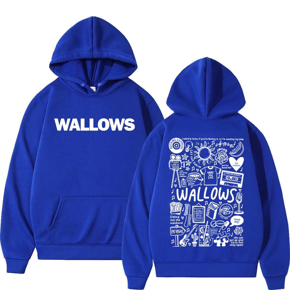 Осенне-зимние теплые худи с рок-группой Wallows Tour, мужские и женские модные ретро-худи с длинным рукавом