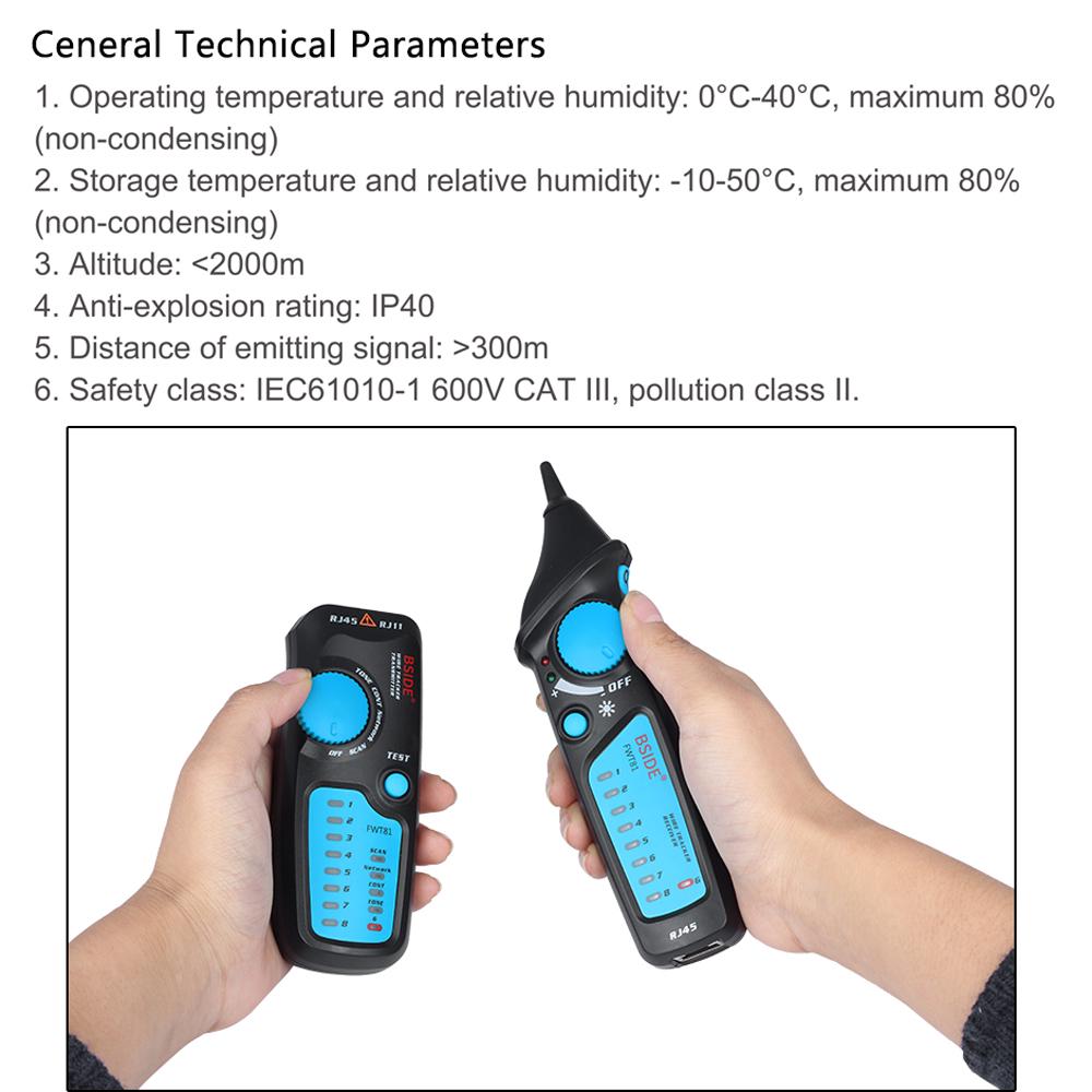 BSIDE Многофункциональный ЖК-тестер сетевого кабеля Трекер проводов RJ11 RJ45 Поиск проводного сетевого кабеля