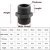 1PC 1/2~2'' Double Male Thread PVC Equal Straight Connectors Aquarium Fish Tank Water Supply Pipe Fitting Irrigation Accessories