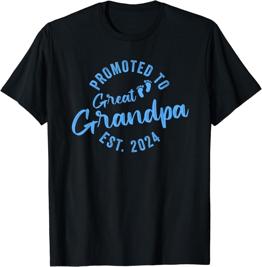 Promoted To Great Grandpa 2024 Gift Unisex T-Shirt Mens Womens Tees Top