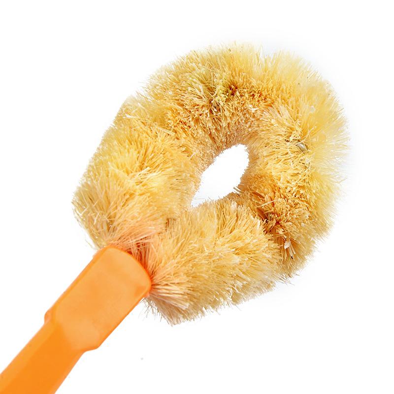 Hemp Fiber Long Handle Dishwashing Brush Kitchen Dishwashing Degreasing Cleaning Brush Rust Decontamination Cleaning Brush Pot Brush Pot Brush