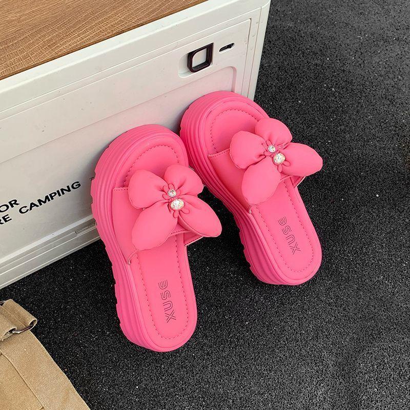Popular Fashion Muffin Non-slip Heightening Beach Sandals 2025 Summer Wear New Thick-soled Fairy Wind Cool Slippers