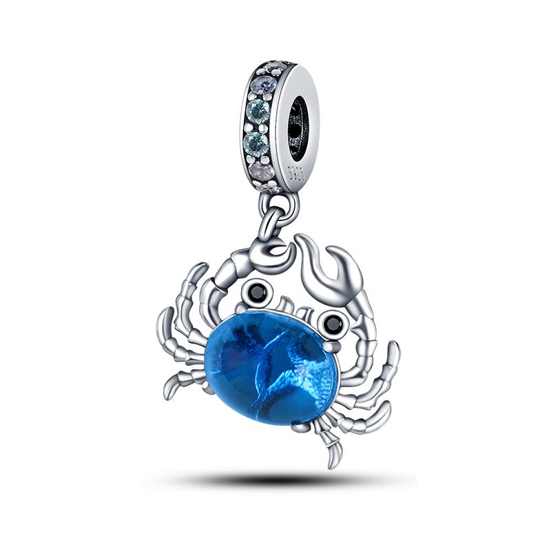 Лето S925 серебряный цвет ракушка жемчуг рыбий хвост светящийся океан серии Подвески бусины подходят S925 оригинальные браслеты DIY ювелирные изделия
