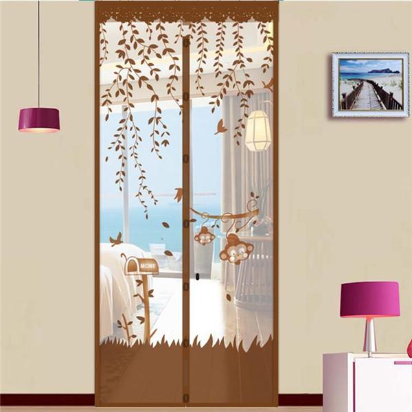 HOT Mesh Door Curtain Magnetic Snap Fly Bug Mosquito Screen Net Bedroom Kitchen Guard Doors Curtains Anti Insect Fly
