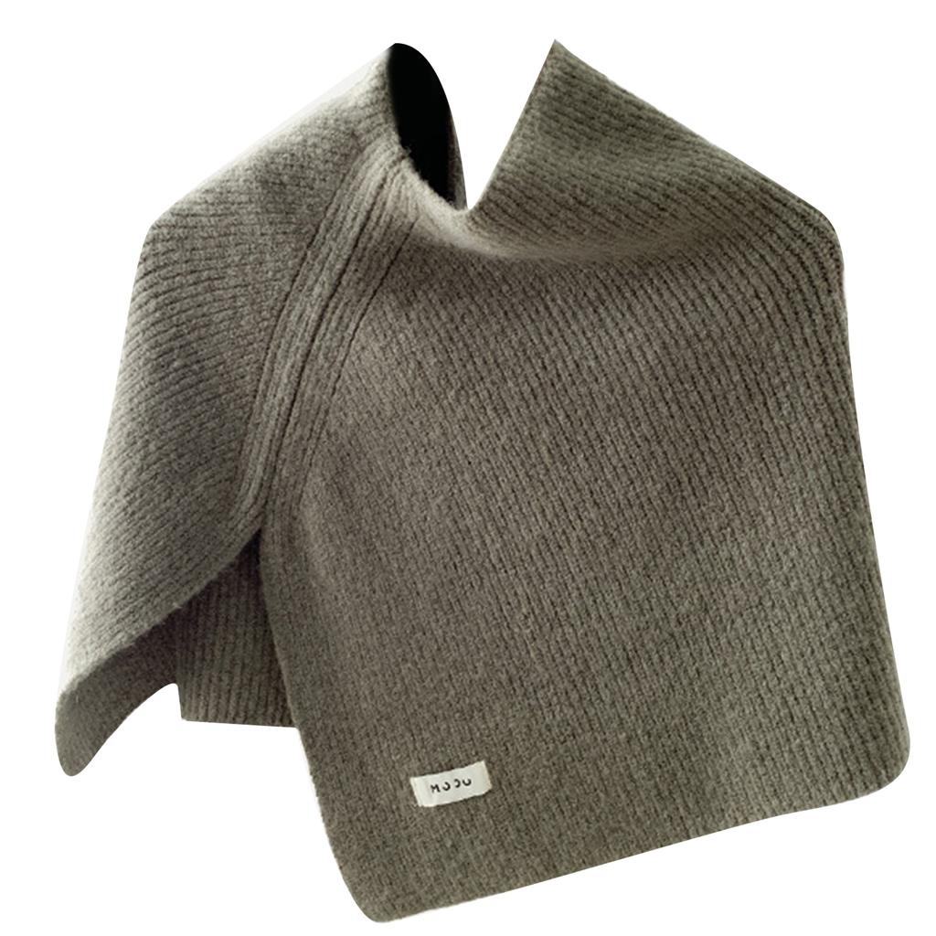 Warm Fashion Shawl Slit Turtleneck Women Winter Scarf Shoulder Wrap Thickened Solid Color Oversized Capelet Ponchos