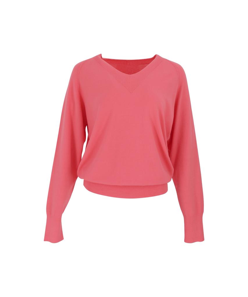 Baseukala Вязаный свитер с V-образным вырезом и рукавами реглан (6colors)