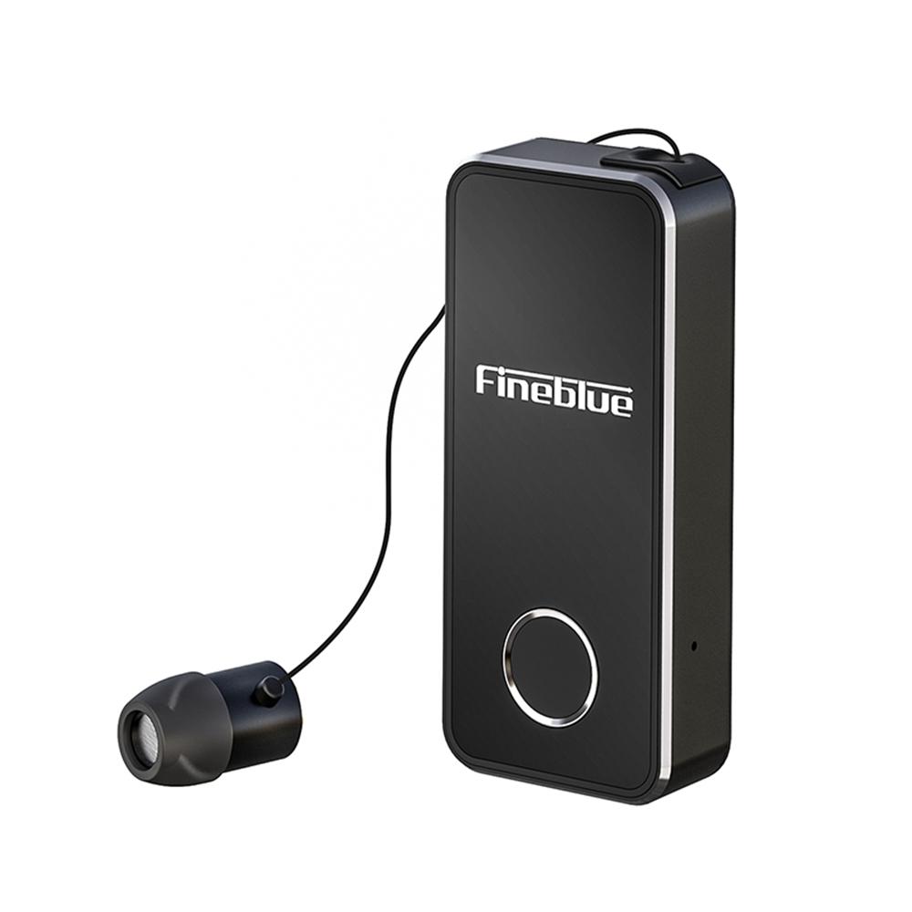 Fineblue F2 Pro Wireless Bluetooth 5.0 Earphone Vibrating Alert Wear Clip Headphone Hands-Free Black