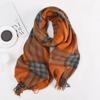 Korean Imitation Cashmere Tassel Plaid Couple Scarf Women's Autumn and Winter New Warm Student Shawl Neck Protector Scarf