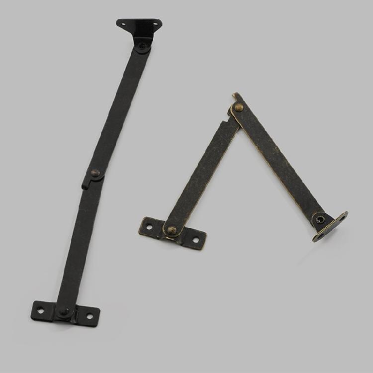2Pcs Furniture Lift up Strut Lid Flap Stay Support Hinge Metal Lid Support Hinges Folding Support Hinges Easy to Install
