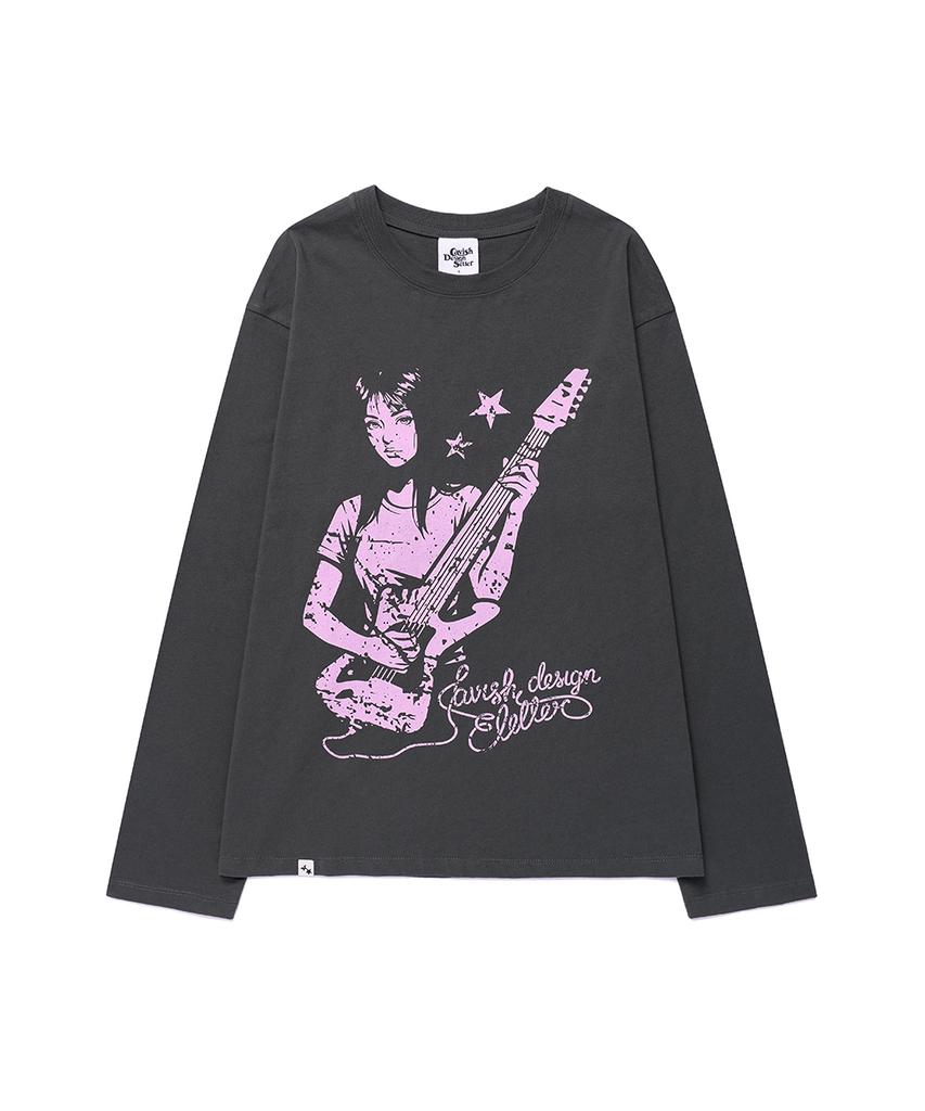 CAVISH Футболка с длинным рукавом Rock Star Угольный(Cv2Gfft560A)