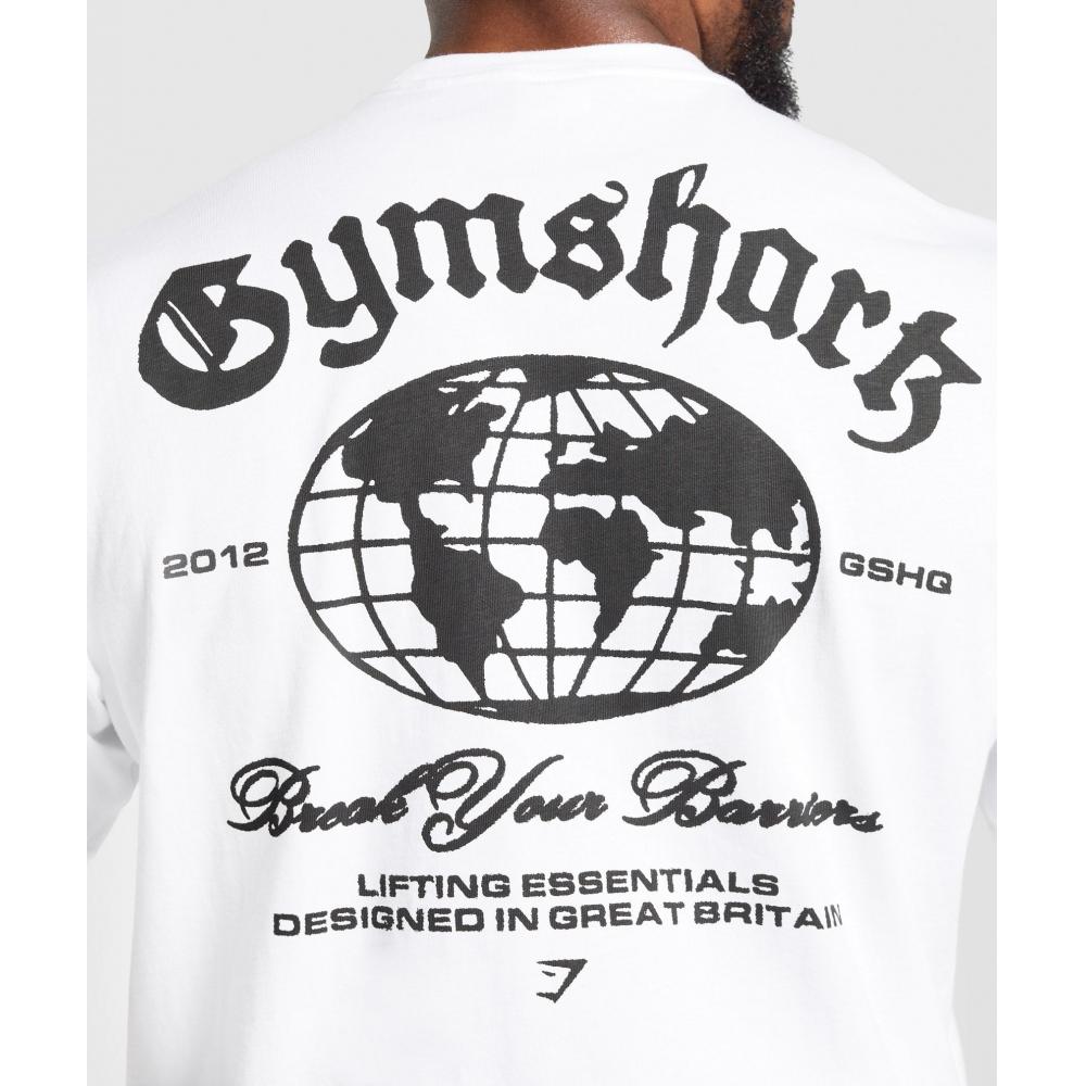 Gymshark Футболка «Разбей свои барьеры» белая A2b8i Wb57