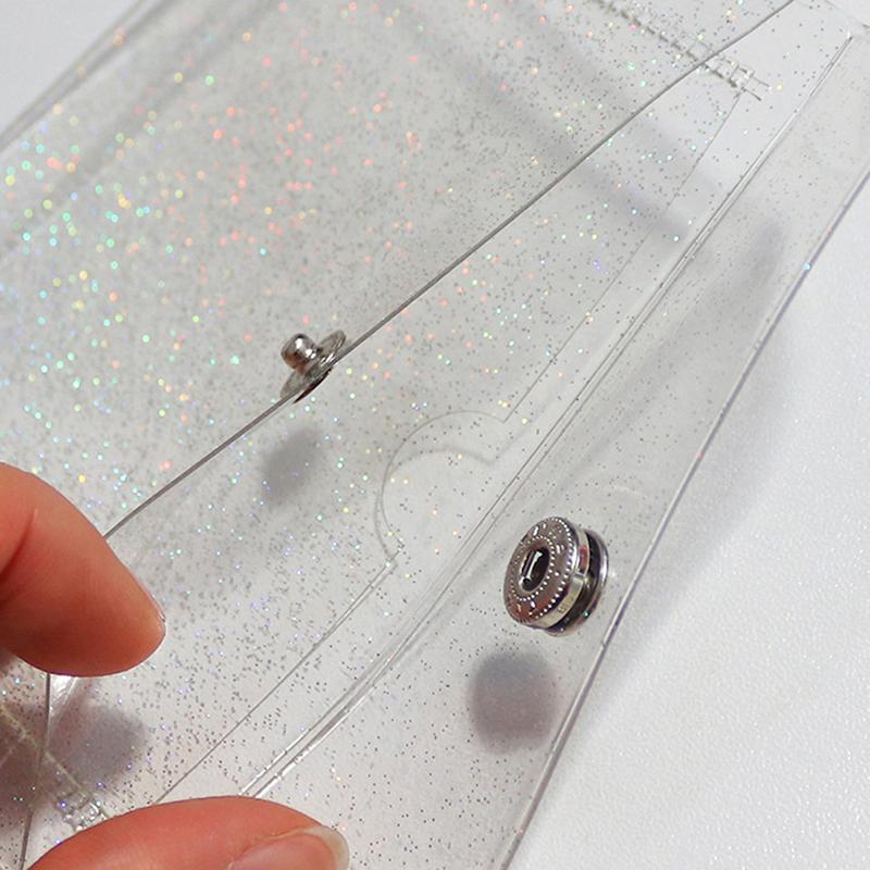 1 шт., прозрачный кошелек для монет из ПВХ для девочек, милый маленький кошелек, держатель для удостоверений личности