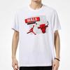 Мужская белая футболка Air Jordan Chicago Bulls с баскетбольным спортивным принтом, круглым вырезом и коротким рукавом DA6611-100