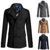 Men's Winter Commuter Coat Slim Mid-length Windbreaker Jacket