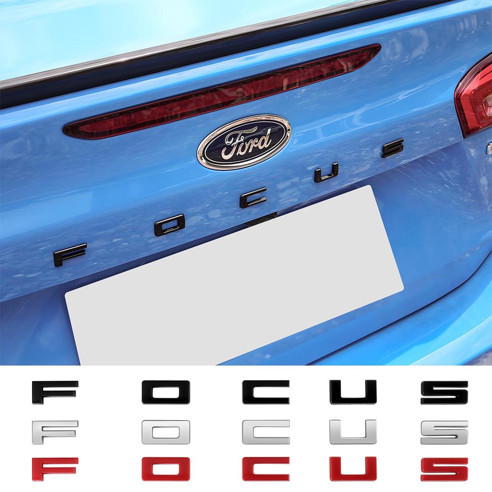 3D ABS Car Trunk Letter Badge Sticker Decoration Auto Accessories For Ford Focus Fiesta Mondeo Mustang Ranger Kuga Edge Smax ST ZT6