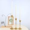 Retro Candle Holders European Style Metal Golden Candlestick Home Decor